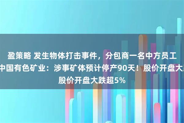 盈策略 发生物体打击事件，分包商一名中方员工身亡，中国有色矿业：涉事矿体预计停产90天！股价开盘大跌超5%